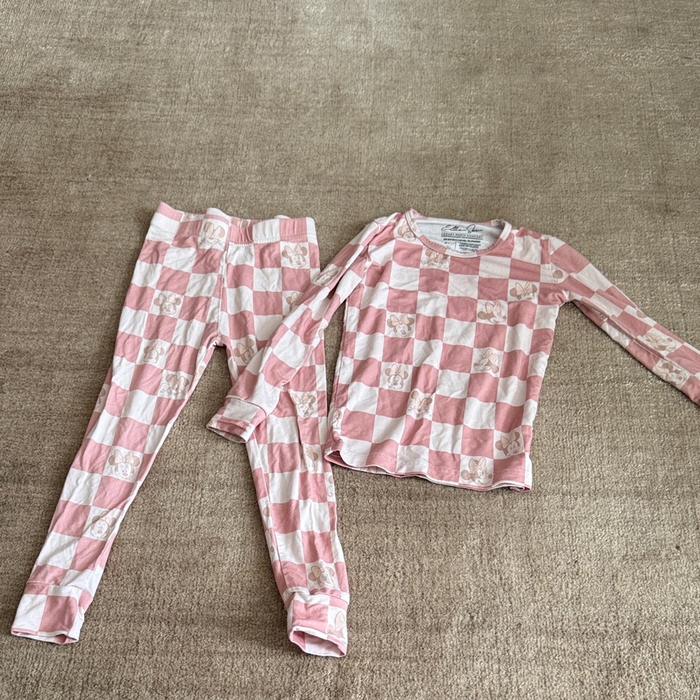 Disney Minnie Mouse bamboo set 2T checkered